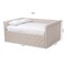 Baxton Studio Amaya Modern Light Beige Upholstered Queen Size Daybed 147-8735 - alternate 2
